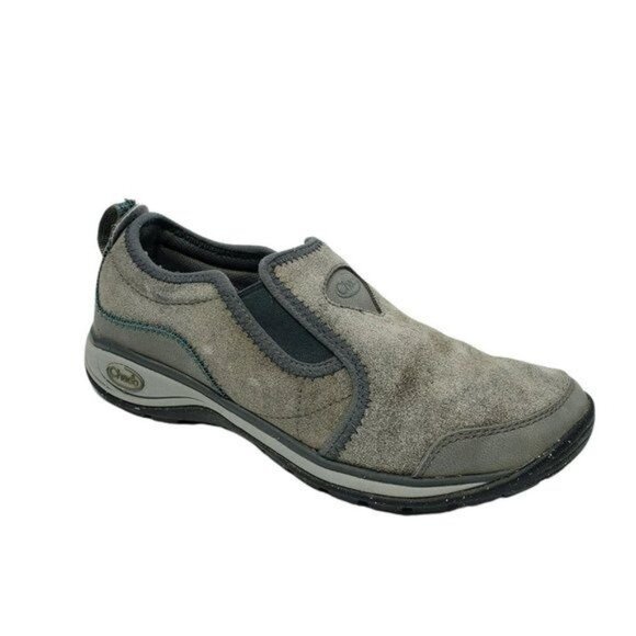 Chaco Womens Grandeur Kendry Gray Slip-On Shoes Size 7 Suede Upper Rugged READ - Picture 1 of 11